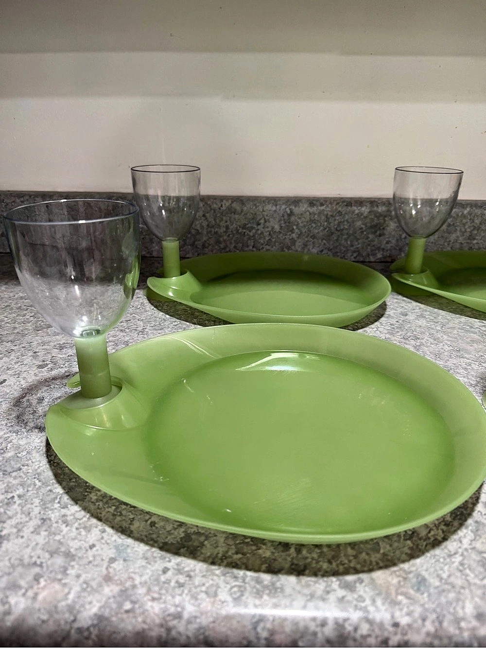 Retro/VTG Bodum Green & Clear Drinkware Set